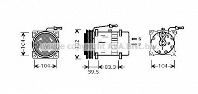 AVA QUALITY COOLING reak072 -  Компрессор, кондиционер